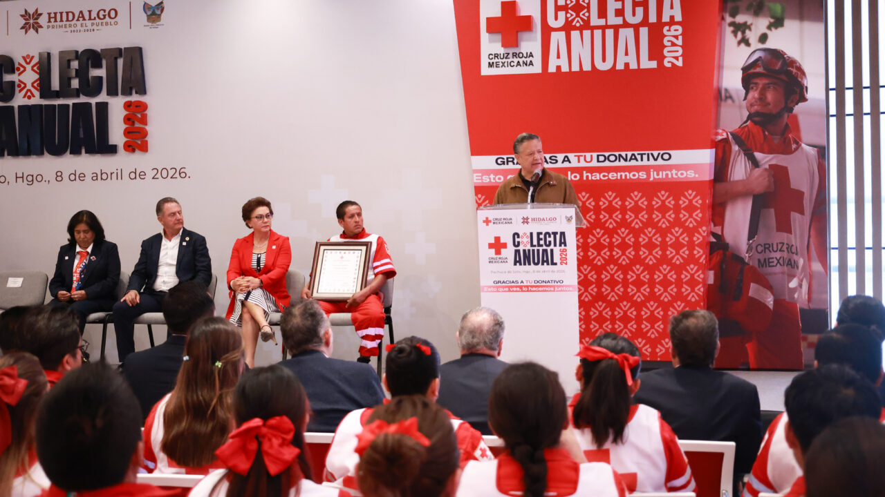 Julio Menchaca arranca Colecta Anual 2026 de la Cruz Roja en Hidalgo