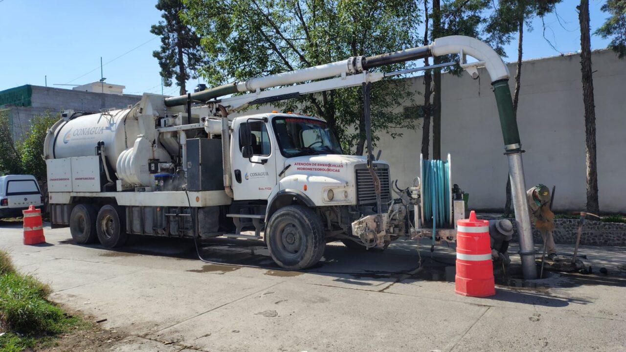Conagua realiza labores de desazolve en Actopan