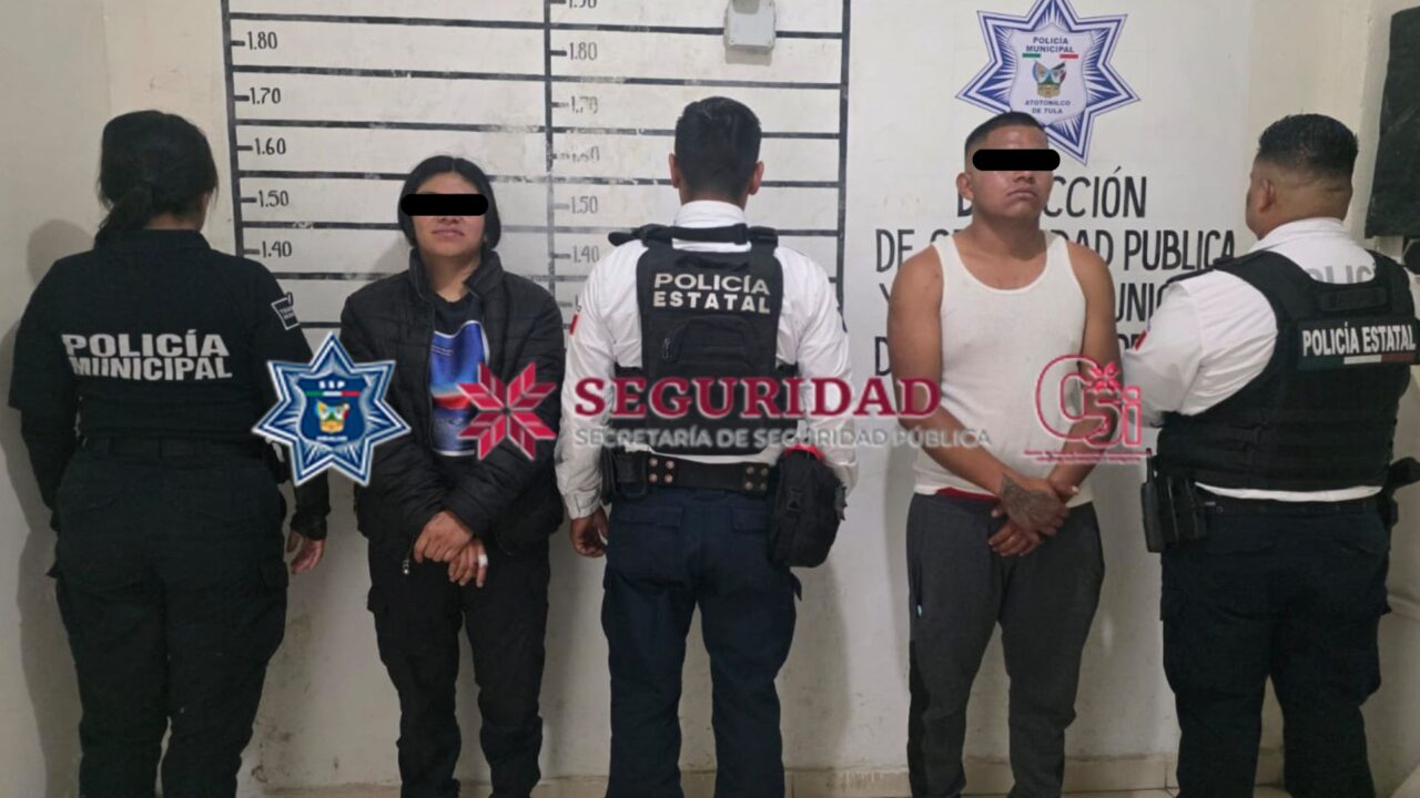 Asegura SSPH a dos personas por presunta agresión con arma de fuego en Atotonilco de Tula